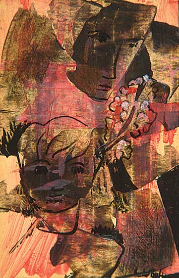 #8 ~ Bieler - Untitled - Two Figures and Flowers