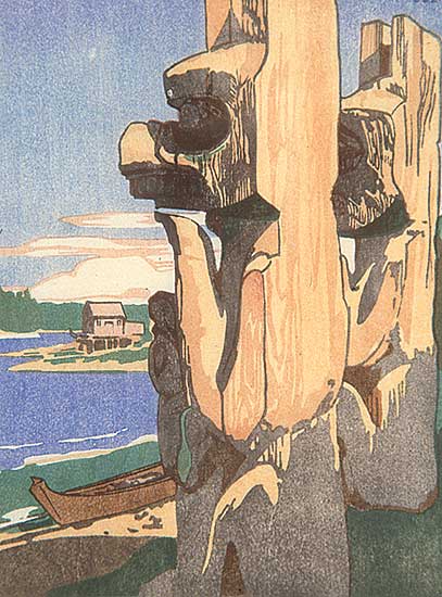 #114 ~ Phillips - Siwash House Posts, Tsatsisnukomi, British Columbia  #251