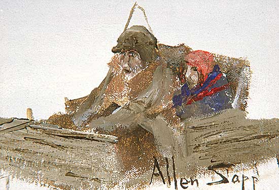 #135.2 ~ Sapp - Untitled - Two Figures in Sled