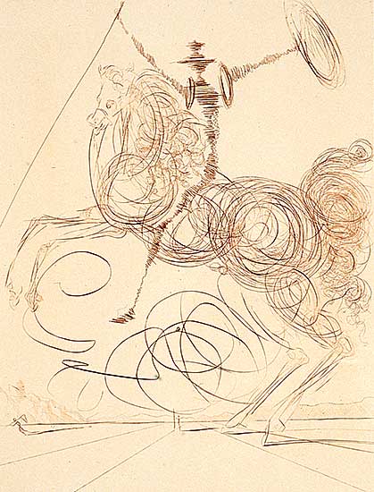 #460 ~ Dali - Untitled - Don Quioxte  #E.A.