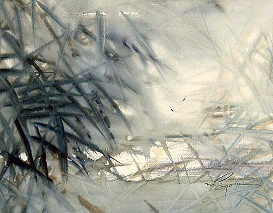 #542 ~ Pigott - Untitled - Bamboo and Landscape