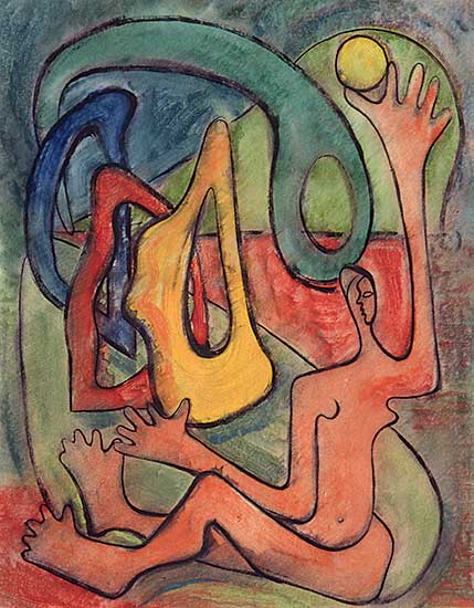 #551 ~ Robinson - Untitled - Abstracted Figure and Forms