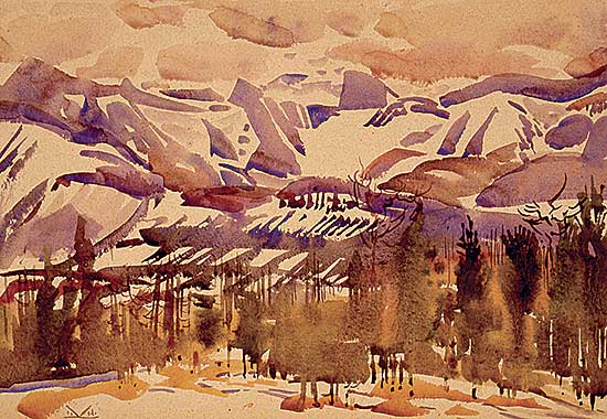 #78 ~ Kerr - Winter Mountain Scape