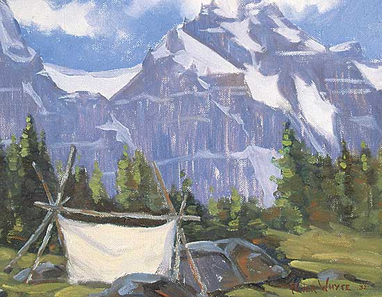 #177 ~ Whyte - Untitled - Mountain View with Sketching Tent