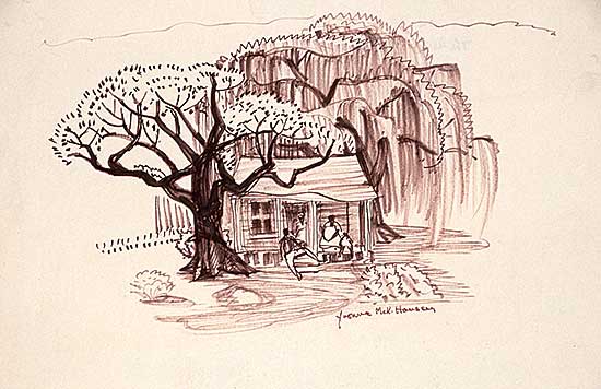 #479 ~ Housser - Untitled - Sitting on the Porch