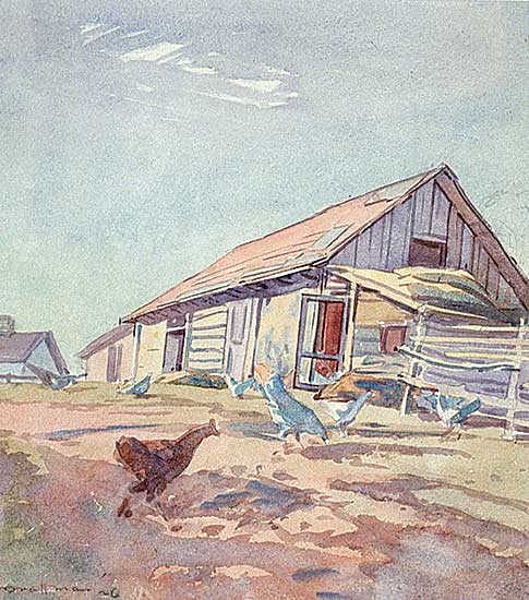 #500 ~ Maltman - Untitled - Chickens at Feed in our Yard, Winnipeg