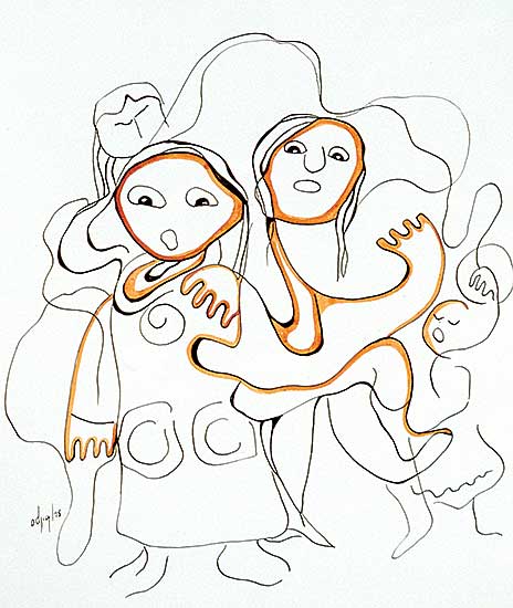 #529 ~ Odjig - Untitled - Family Figures