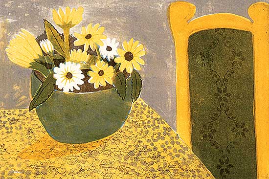 #574 ~ Snow - Daisies - Yellow Chair  #22/50