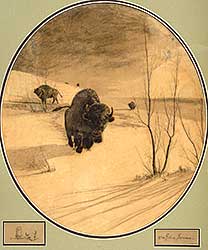 #486 ~ Innes - Untitled - Buffalo on the Prairie