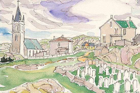 #105 ~ McCarthy - Untitled - Churchyard Scene