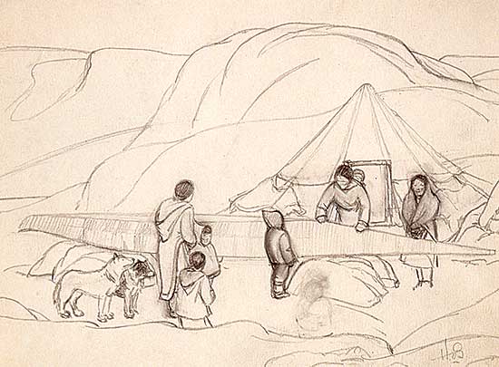 #419 ~ Beament - Untitled - Preparing the Kayak