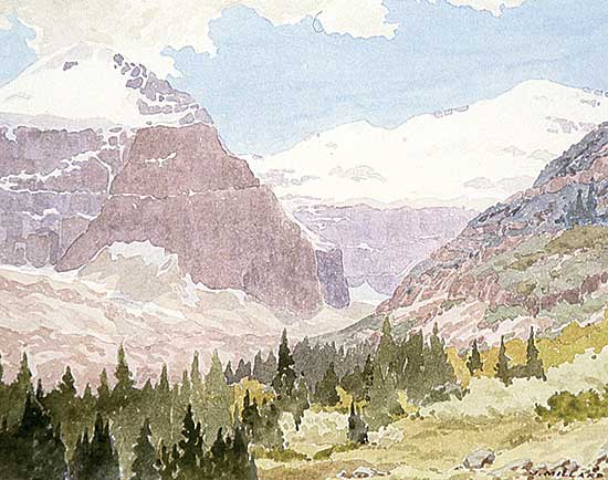 #513 ~ Millard - Lefroy and Victoria from Plain of Six Glaciers Trail