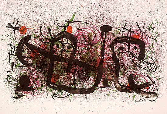 #515 ~ Miro - Untitled - Poemes a la Main VII