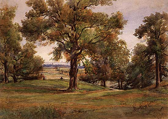 #542 ~ Rolph - Untitled - Summer Landscape with Artist Sketching