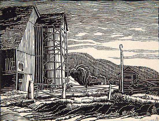 #560 ~ Shelton - Barn on Nicomen Island, B.C.  #3/50