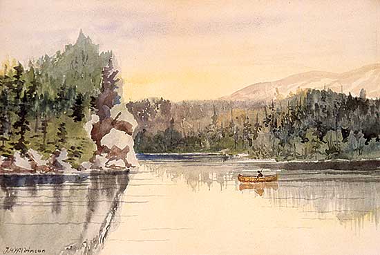 #588 ~ Wilkinson - Untitled - Man in a Canoe