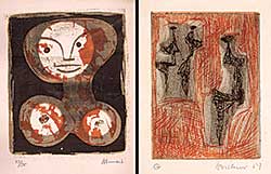 #563 ~ Siebner - LOT OF TWO - Three Figures / Untitled - Female Figure