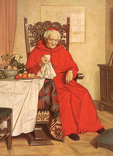 #145 ~ Pilch - Untitled - Cardinal Enjoying Fruit