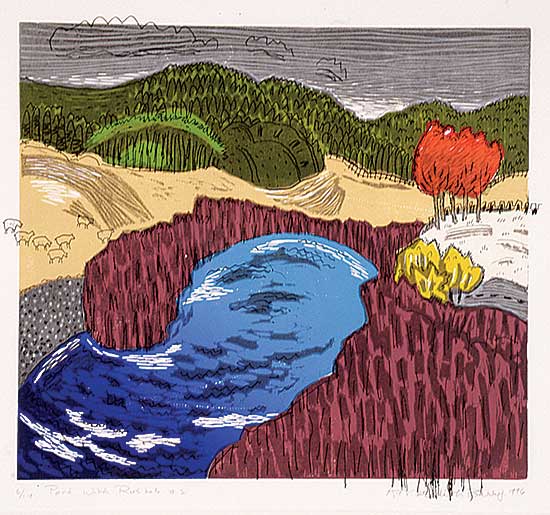 #446 ~ Barry - Pond with Rushes No. 2  #6/14