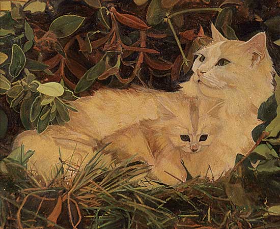 #630 ~ Morsette - Untitled - Mother and Kitten