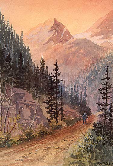 #711 ~ Wilkinson - Untitled - The Mountain Road with Figure