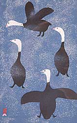 #75 ~ Inuit - Blue Geese on Snow  #30/26