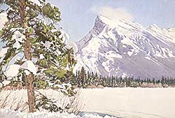 #134 ~ Phillips - Untitled - Mount Rundle from Vermilion Lake in Winter