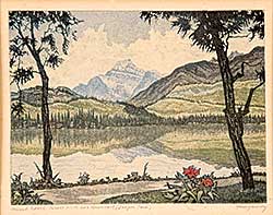 #582 ~ Hornyansky - Mount Edith Cavell and Lake Beauvert [Jasper Park]