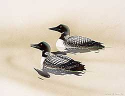 #650 ~ Poirier - Untitled - Loons
