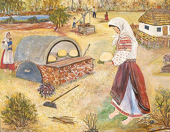#46 ~ Harbuz - Ukrainian Lady Baking Bread