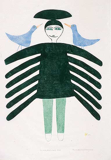 #59 ~ Oonark - Two Birds Guard Sleeping Kiviuk  #44/50