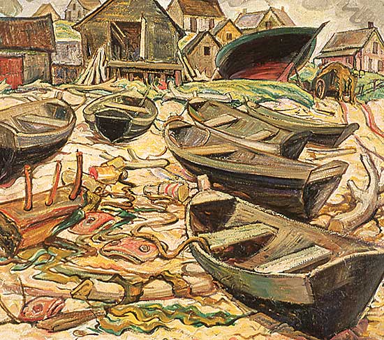 #86 ~ McCarthy - Untitled - Boats on the Beach