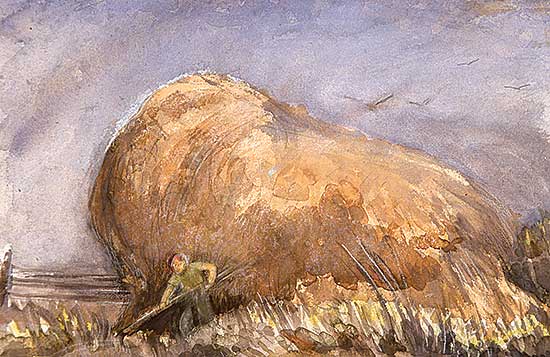 #124 ~ Robinson - Man Making Hay, Vermillion, Alta.
