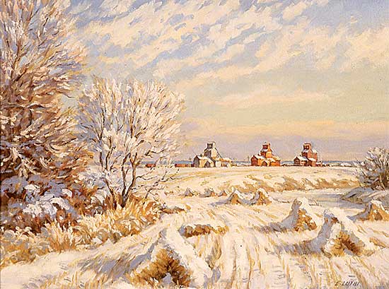 #75 ~ Luthi - Untitled - Saskatchewan Grain Elevators in Winter