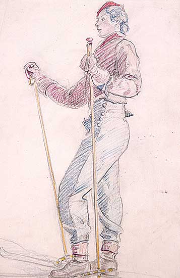 #256 ~ Greene - Untitled - Skier