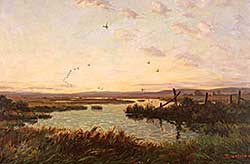 #31.1 ~ Gissing - Untitled - Geese Over a Marsh