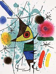 #312 ~ Miro - Untitled - Colourful Abstract