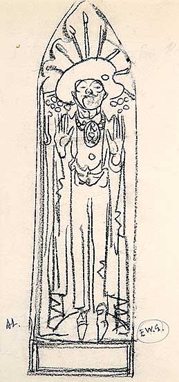 #94 ~ Lismer - Untitled - Design for a Stained Glass Window for E.W.G.