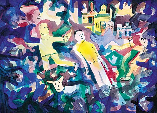 #100 ~ Mitchell - Untitled - Children in the Neighbourhood