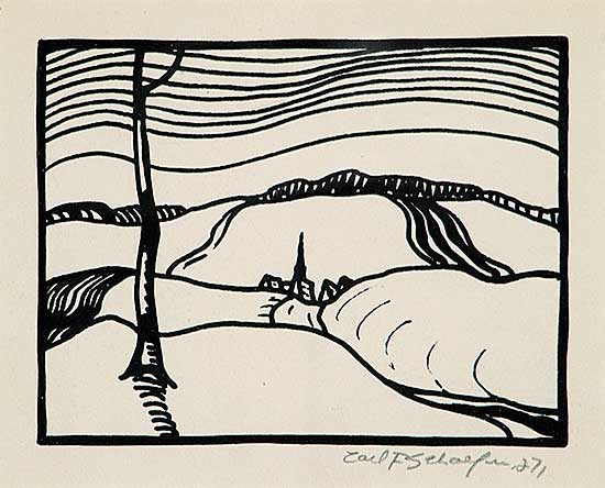 #134 ~ Schaefer - Untitled - Winter Village