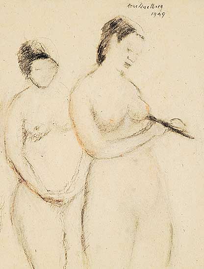 #145 ~ Wiselberg - Untitled - Two Standing Nudes