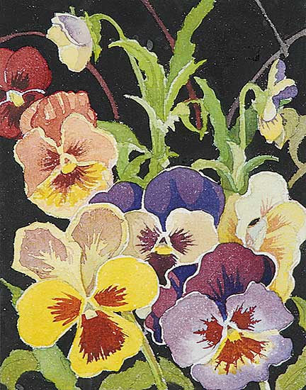 #317 ~ Brown - Pansies