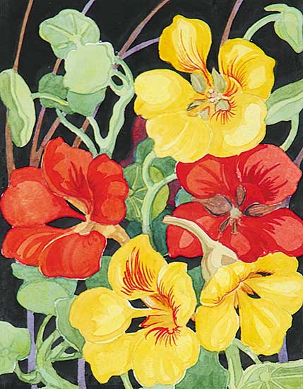 #318 ~ Brown - Nasturtiums