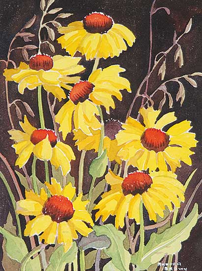 #320 ~ Brown - Untitled - Black Eyed Susans