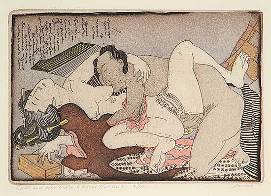 #442 ~ Sawai - Doll and Her Mate [After Hokusai]  #8/100