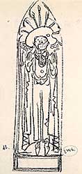 #94 ~ Lismer - Untitled - Design for a Stained Glass Window for E.W.G.