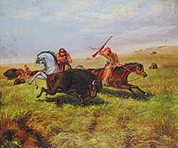 #136 ~ School - Buffalo Hunt, 1861
