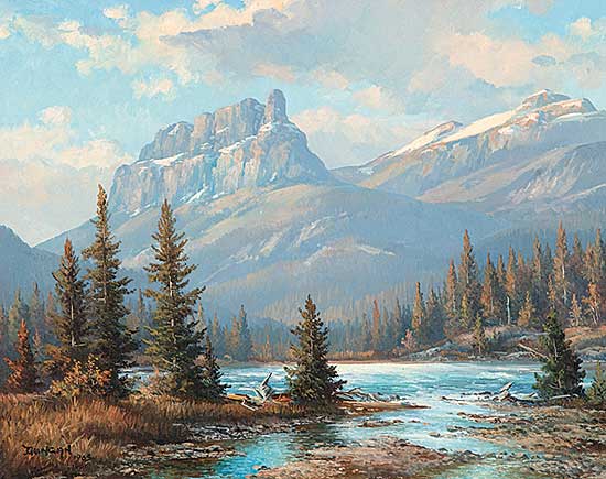 #24 ~ Crockford - Untitled - Castle Mountain and Bow River