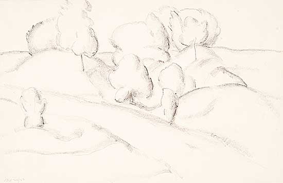 #34 ~ FitzGerald - Untitled - Landscape with Trees