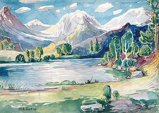 #36 ~ Fortin - Untitled - Summer Landscape in Alberta [Jasper?]